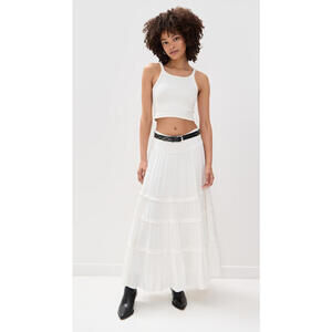 NWT! Reformation Evelina Skirt in Ivory Size 12